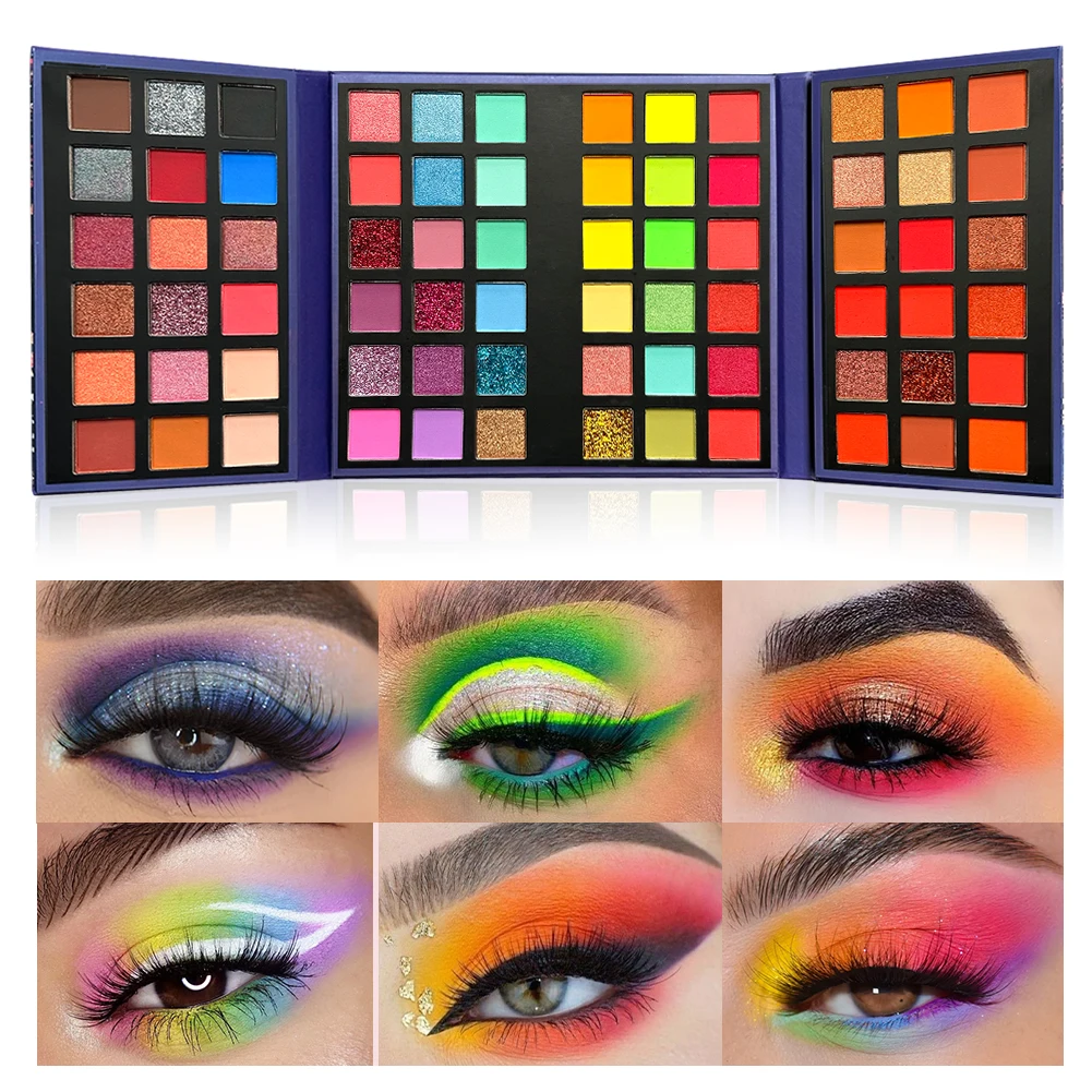 72 Color Eyeshadow Palette Color Board Shimmer Matte Nude Natural All In One, Carnival/Mardi Gras/Masquerade