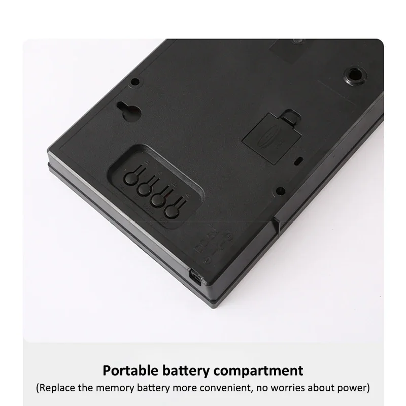 Digital Large Wall Clock Alarm Temperature Date Calendar Display 8 Sets of Alarm Clocks 14'' Electronic LED Clock Plug in Use - Image 6