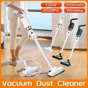 8500PA Vacuum Cleaner Portable Wireless Vacuum Cleaner Car Use 120W Large Suction USB Rechargeable Cordless Home Vacuum Cleaner