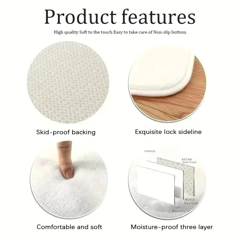 Floral Swirl Optical Illusion Rug Deep 3D Black Hole Rug Unique Home & Office Decor Trippy Aesthetic Floor Mat Living Room Rug - Image 6