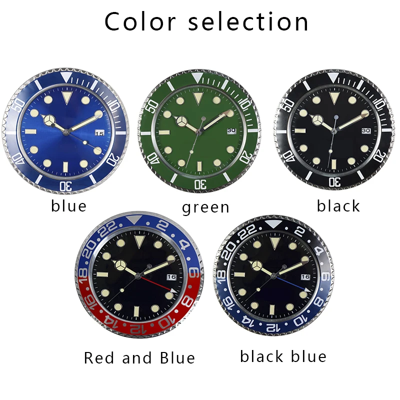 34cm Luxury Creative Wall Clock Modern Metal Design Art Wall Clock Home Large Digital Luminescent Bedroom Decoration Clock - Image 5