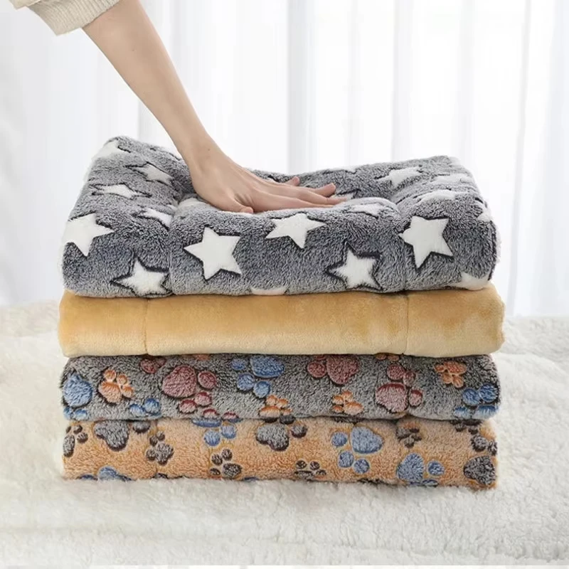Flannel Pet Sleeping Mat Dog Bed Cat Litter Puppy Bed Dog Sofa Lovely Mattress Cushion for Small Large Dog Blanket Pet Supplies - Image 3