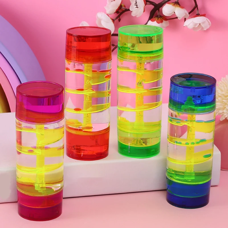 Hourglass Center Column Turntable Oil Drop Hourglass Jelly Color Leisure Daze Oil Leak Home Crafts Decor - Image 5