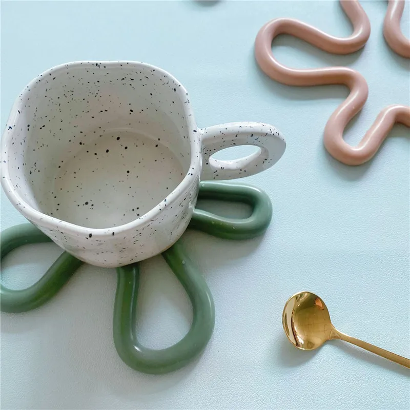 Geometrical Heat Resistant Silicone Mat Drink Cup Coasters Non-slip Pot Holder Table Placemat Kitchen Accessories Coasters Pads - Image 5