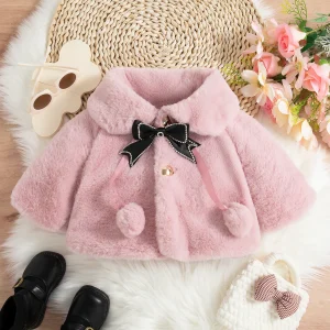 (0-2 Year Old Baby Girl Coat) Winter New Korean Style Simple Solid Color Children'S Long Sleeved Clothes