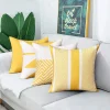 Yellow white geometric short plush pillowcase sofa cushion cover home decoration can be customized for you 40x40 45x45 50x50