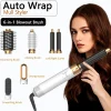 6 in 1 Hair Dryer Brush Detachable Airflow Comb Curler Straightening Brush Heat Control Styler for Smooth Hair
