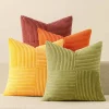 Green Rust 40x40CM 45x45CM 50x50CM Corduroy Solid Color Decorative Throw Pillow Cases for Couch Bed Sofa Living Room Bed