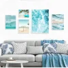 Scandinavian Tropical Landscape Posters Modern Prints Sea Beach Bus Palm Tree Wall Art Canvas Painting Nordic Decoration Picture