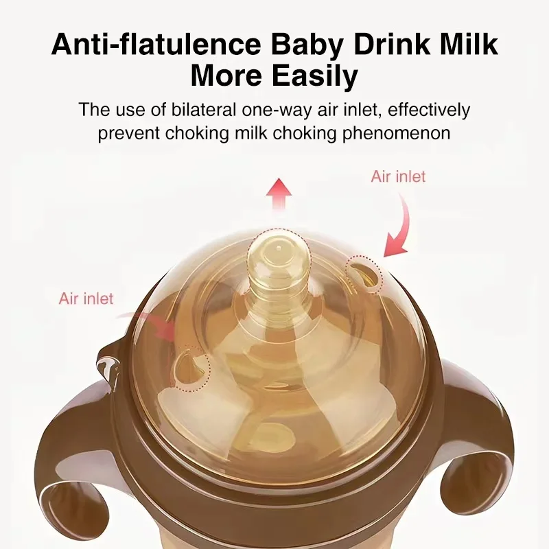 0-36 months baby silicone bottle imitation breast milk design nano bottle water bottle perfect gift for newborns leak-proof - Image 4