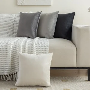 Funda Cojines De 45x45 Soft Velvet Pillowcase Modern Simple Throw Pillow Cover Living Room Decoration Throw Cushion Cover Cozy