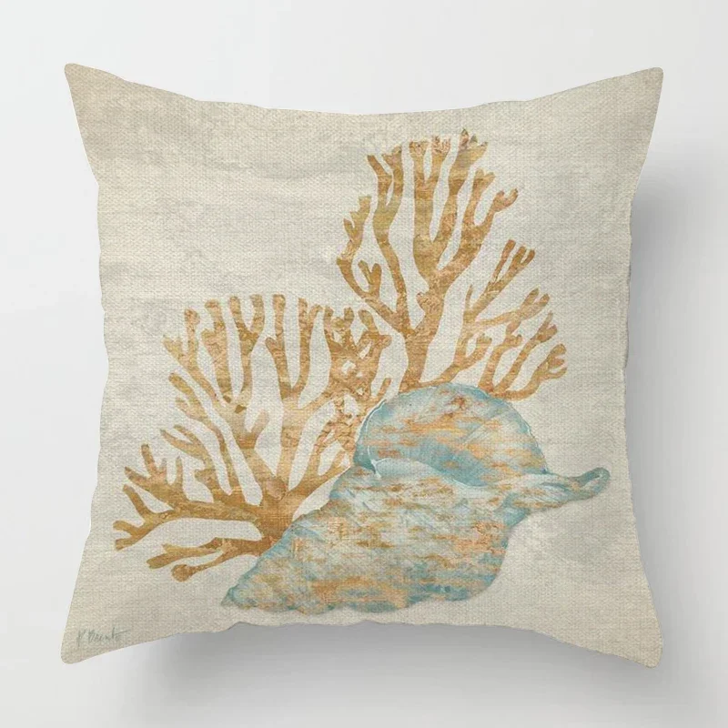 Autumn Home Decoration Throwing Pillow Case Sofa Cushion Cover 45x45cm 45 * 45 50x50 40x40 Ocean Elements Living Room Aesthetics - Image 4