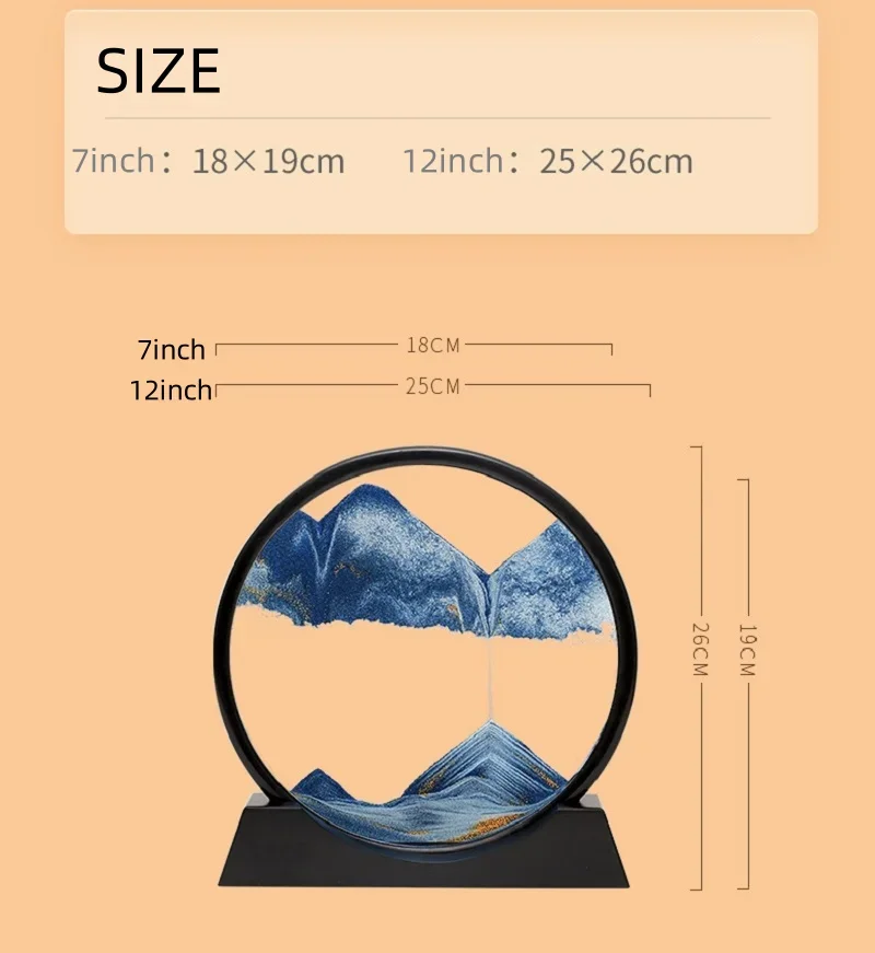 3D Glass Moving Sand Art Creatitive Sandscape In Motion Display Flowing Sand Frame Hourglass Painting for Home Decor for Gifts - Image 4