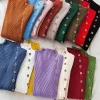 2025 Women Sweater Pullovers Khaki Casual Autumn Winter Button Turtlneck Chic Sweater Female Slim Knit Top Soft Jumper Tops