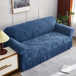 1 Piece Set Sea Wave Skirt Stretch Sofa Cover Non-Slip Full Cover Dust Cover Bedroom Living Room Home Interior 2/3/4 Persons