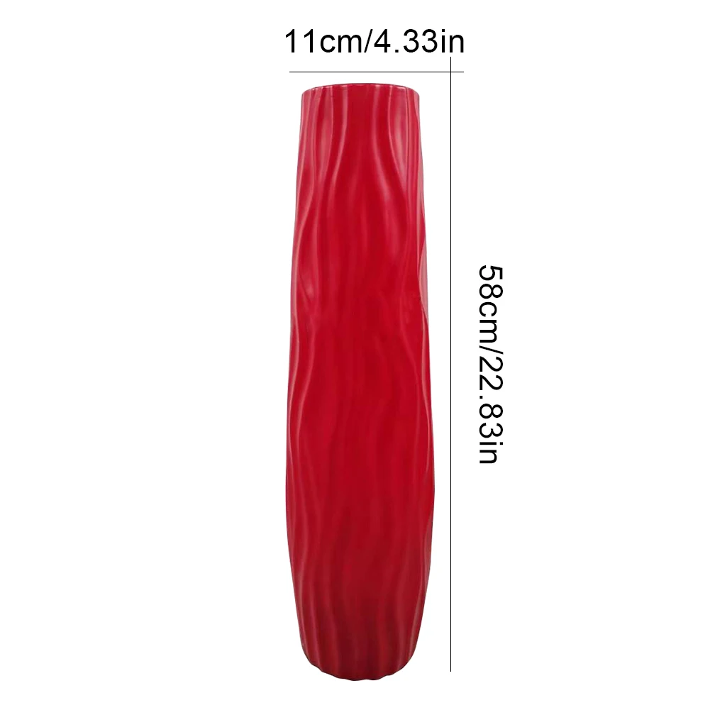 Large Floor Vase Tall Decorative Vase Textured Shatterproof Floor Standing Vase Exquisite Line Design Vases Living Room Decor - Image 6