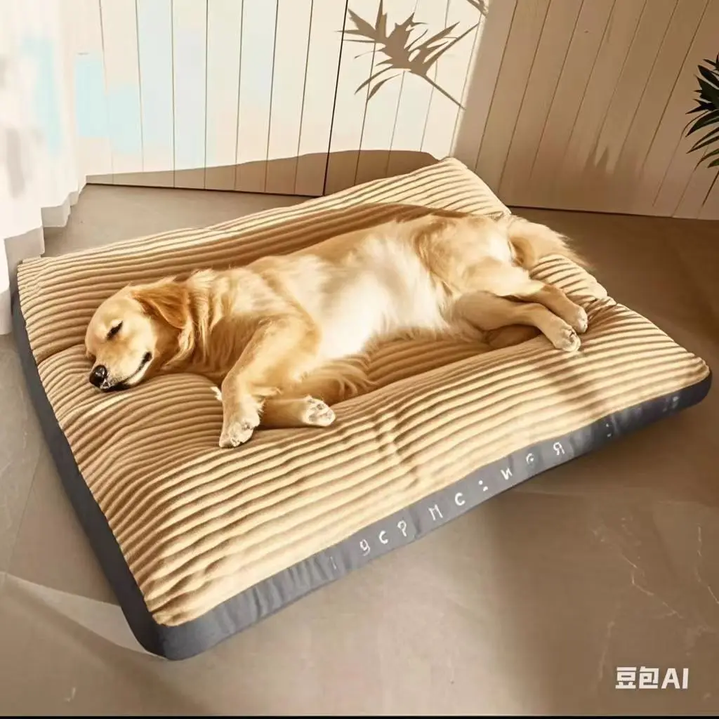 Dog Bed Washable Kennel four seasons Pet Large Sofa Plus Corduroy Thick Deep Sleep Cushion Puppy Mat for Small To Large Dogs - Image 3