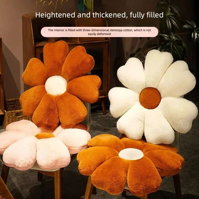 60cm Petal Plush Seat Cushion Comfortable Chair Pad for Long Sitting Home Office - Image 5