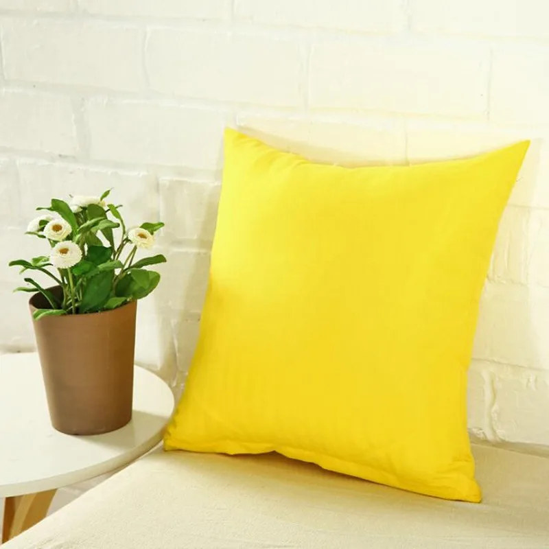 Candy Color Cushion Cover Solid Color Pillow Case Cover Decorative Pillowcase Seat Car Cushion Cover Pillow Case Home Supply - Image 5
