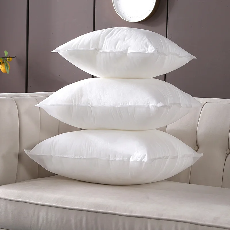 45x45/50x50/55x55cm Home Cushion Inner Pure White Cushion Core Soft Head Pillow Inner PP Cotton Filler Health Care Padding Fill