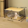 Main Cat Cage, Cat Family Indoor Large Free Space Three-Story Small Villa, Suitable for All Seasons Cat House