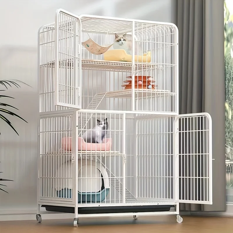 Black Square TubeDog Cage Extra Large Free Space Pet Cat House Indoor Cat Houses For Small And Medium-Sized Cat Households