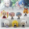 Cute Re Zero Rem Figure Mini Emilia Ram Statue Anime Re:Zero Rem Action Figurine PVC Sculpture Desk Decoration House Accessories