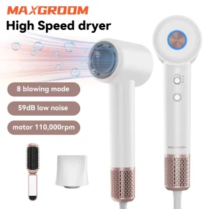 MAXGROOM 1600W High Speed Hair Dryer Power 110000 Rpm Fast Drying Anion 200 Milion Negative Ions Hair Care Quick Drye Hair Dryer