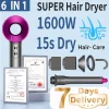 1600W Professional Hair-care Negative Ion Hair dryer 220V Leafless Hairdryer High Speed household Blow Dryer Salon Style Tool