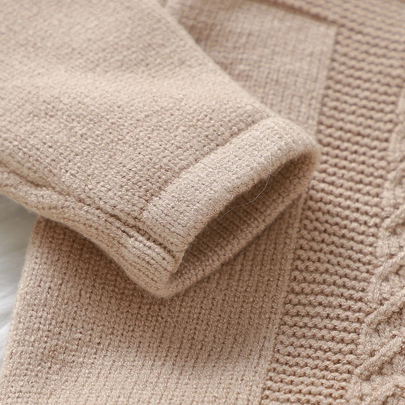 Infant Girls Clothes Sets Autumn Solid Long Sleeve Sweaters Cardigans+Pants Newborn Knitted Outfits 0-9m Toddler 2pcs Tracksuits - Image 4