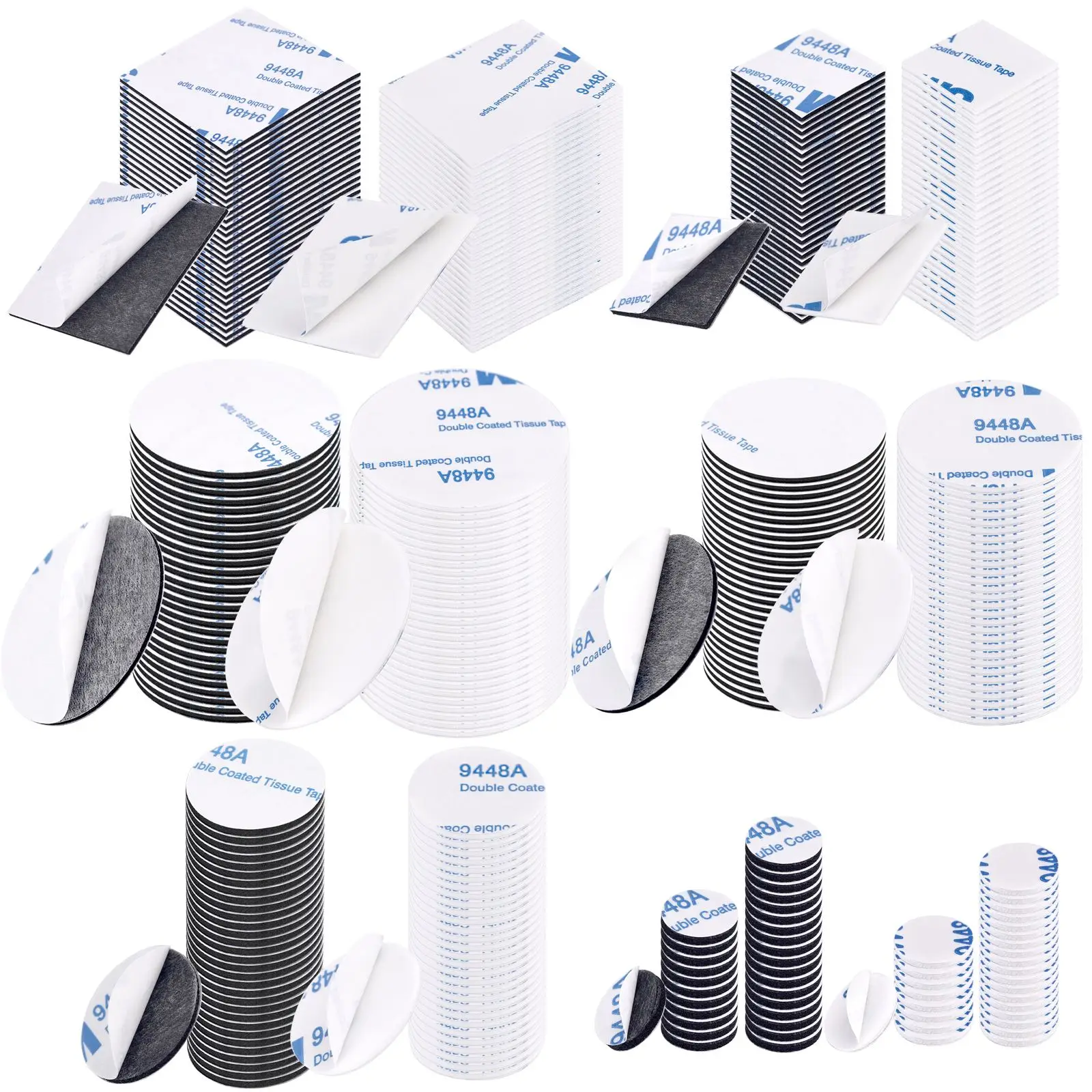 30pcs Square Round Double Sided EVA Foam Pads Self Adhesive Foam Strong Sticky Pad For Home Office Decor Sponge Mounting Wall - Image 2