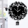 Creative hollow pattern acrylic wall clock design silent wall clock for home decoration clocks.
