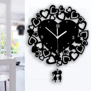 Creative hollow pattern acrylic wall clock design silent wall clock for home decoration clocks.