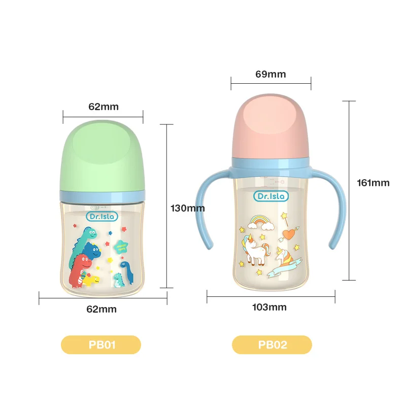 MAMIJOY 160/240ML PPSU Baby Bottle Handle Infant Drop-proof Baby Wide-caliber Milk Bottle Newborn Feeding Bottle BPAFree PB01&02 - Image 6