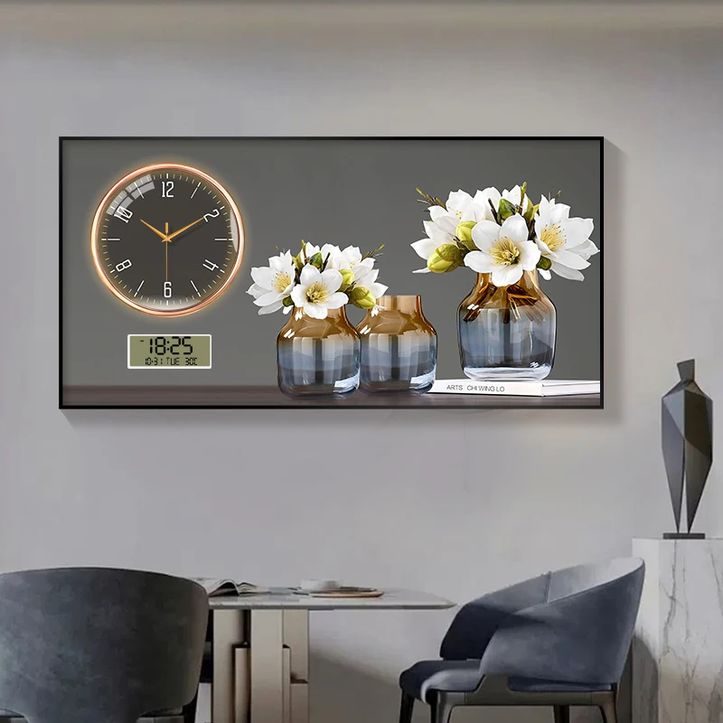 Large Size Aluminum alloy framed Artwork Wall Clock, Luxurious Muted Quartz Clock for Home Decor,living Room,bed Room Décor