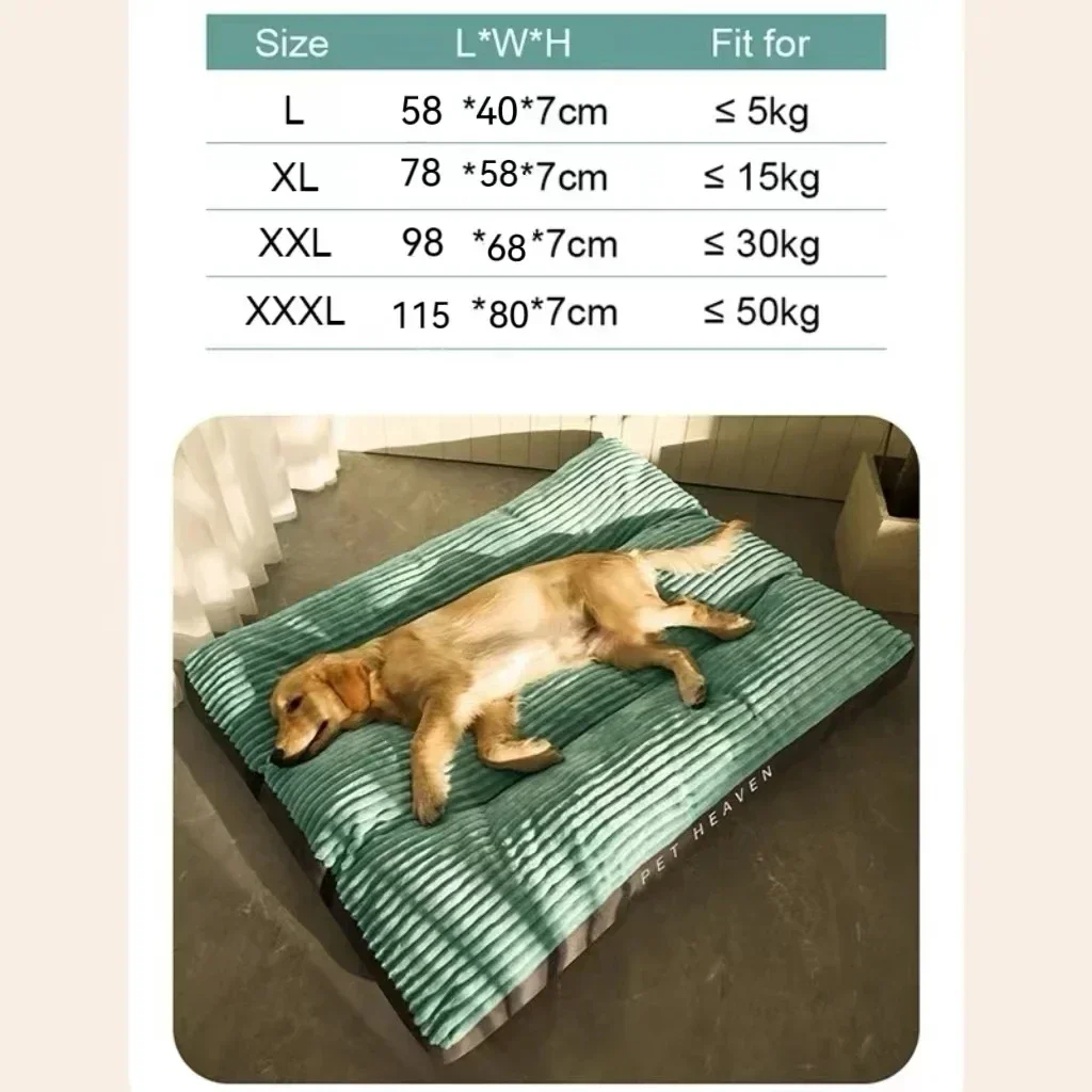 Dog Bed Washable Kennel four seasons Pet Large Sofa Plus Corduroy Thick Deep Sleep Cushion Puppy Mat for Small To Large Dogs - Image 6