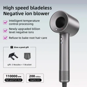 Professinal Leafless Hair Dryer Personal Hair Care Styling Negative Ion Tool Hair Care Quick Dry Home Powerful Hairdryer