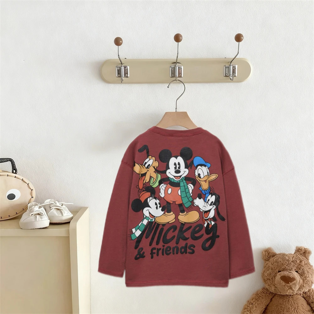 New Style Child Cartoon TShirt Loose Casual Clothing Long-sleeved Tops Kids Fashion Autumn Wear Babies Lovely Mickey Mouse Tees - Image 6
