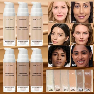 15ml Full Coverage Liquid Foundation Effective Concealer Waterproof Sweat-resistant Makeup Professional Cosmetics