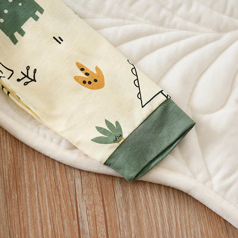 Spring and fall Cartoon dinosaur print cotton baby clothing Long-sleeved baby one-piece suits for 0-12 months boys and girls - Image 5