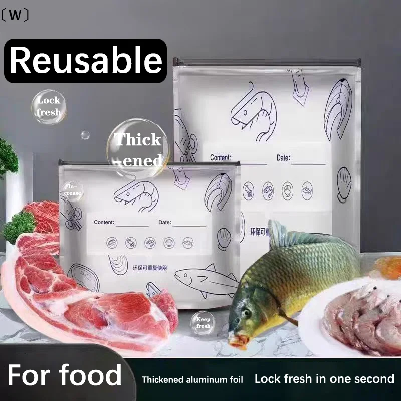 〔W〕10pcs Aluminum Foil Fresh-keeping Bags Self Seal Reusable Packaging Bag Avoid Light Thickened Food Storage Bag Fruit Storage - Image 2