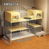 Cat Cage with Toilet, Drawer-Type Litter Box, Integrated Large Space, One Bedroom, One Living Room, One Bathroom, Simple Home Cat Cabinet, Cat Villa