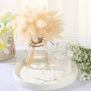 High Quality Transparent Plastic Vase Straight Style for Table Wedding Home Decorative Flower Arrangement