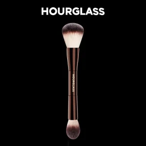 Dual-Ended Makeup Brush Pro | 2-in-1 Foundation & Blush Master | Ultra-Soft Vegan Bristles | Ergonomic Travel-Friendly Design