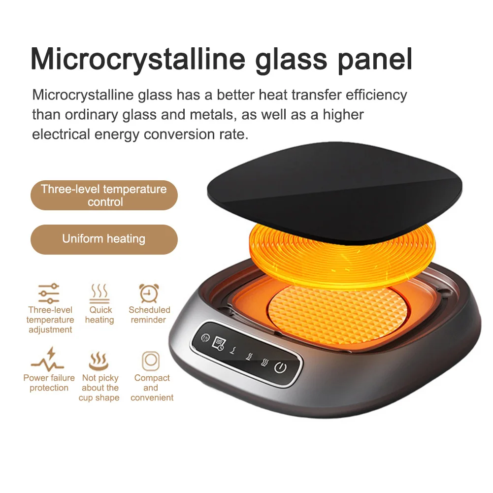 Coffee Mugs Warmer For Desk,Warm Coaster,Thermal Insulation Constant-Temperature Coaster,Multifunctional Cup Heating Plate - Image 4