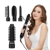 4 in 1 Salon Hot Air Brush Hair Blow Dryer Brushes Set Curler Combo Interchangeable Brush Head Salon Blow Dryer