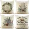Home Christmas decoration linen pillowcase sofa cushion cover home decoration can be customized for you 40x40 50x50 60x60 45x45