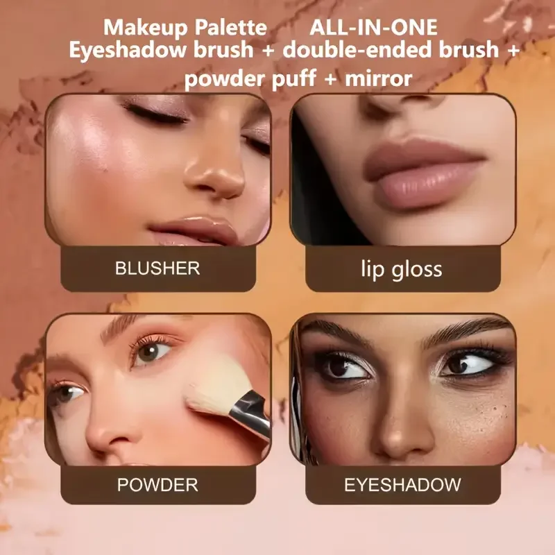 18 Color Sweet and Seductive Fluorescent Pink Eye Shadow Palette with Mirror - Matte Vibrant Eyeshadow Palette Makeup Palette - Image 5