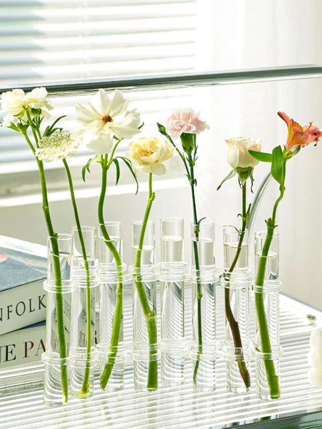 Clear Glass Vase Tubes Set Hanging Flower Holder Plant Container Flower Vases for Homes Room Decor - Image 6