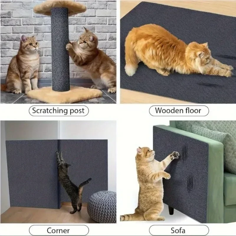 Self-Adhesive Anti Cat Scratch Sofa DIY Cats Scratch Protection Paws Sharpen Trimmable Carpet Cats Scratch Board Roll Shipment - Image 5